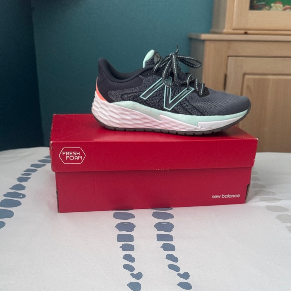 New Balance Charcoal and Light Green Running Shoes